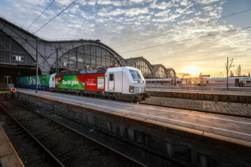 Noah‘s Train - das längste mobile Kunstwerk der Welt - im Leipziger Hbf