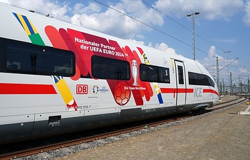 ICE 4 Baureihe 412 mit Branding: Nationaler Partner der UEFA EURO 2024™