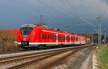 DB Regio mit einem ET 1440 als S-Bahn Nürnberg nach Ansbach bei Roßtal auf Tour.